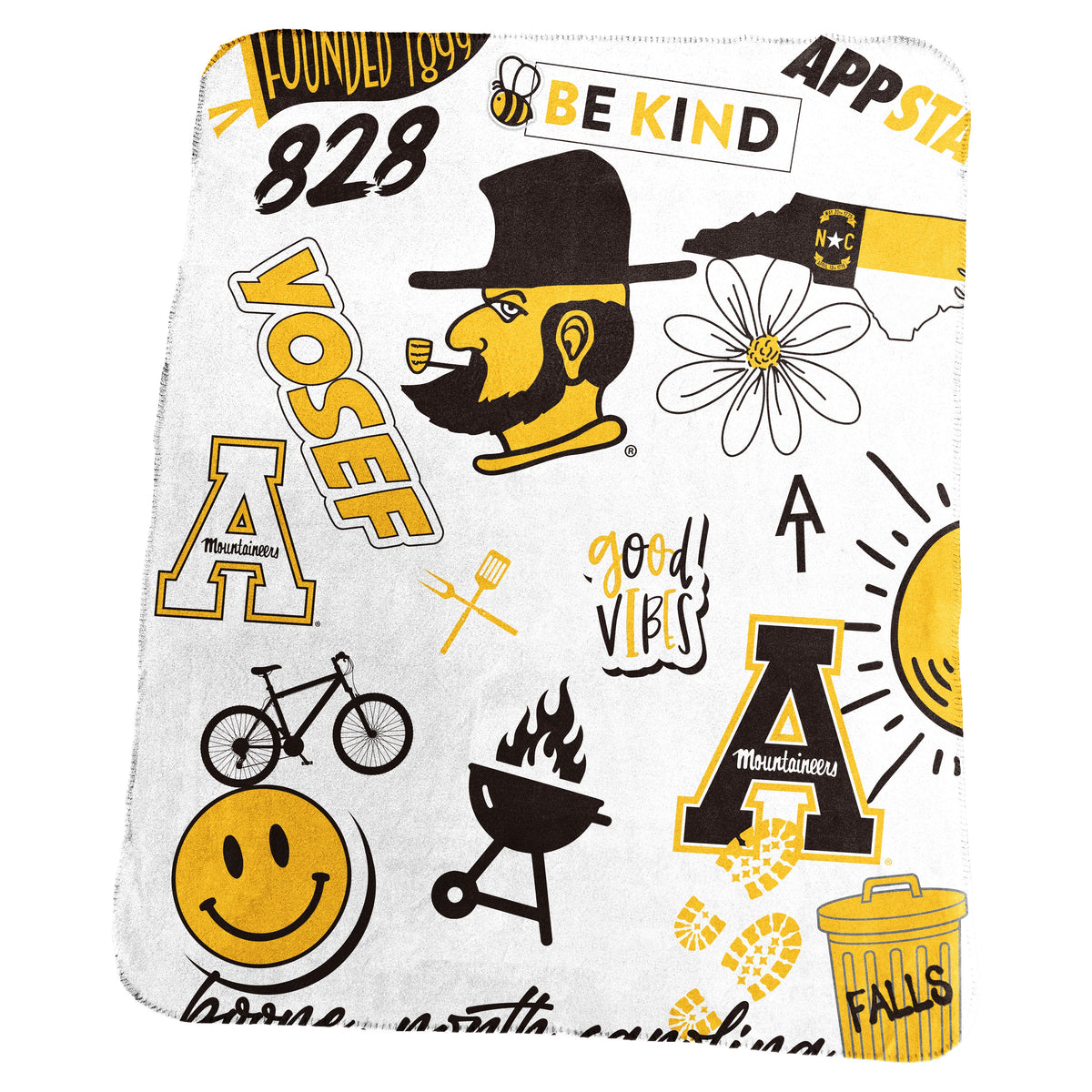 Appalachian State Classic Native Fleece Throw