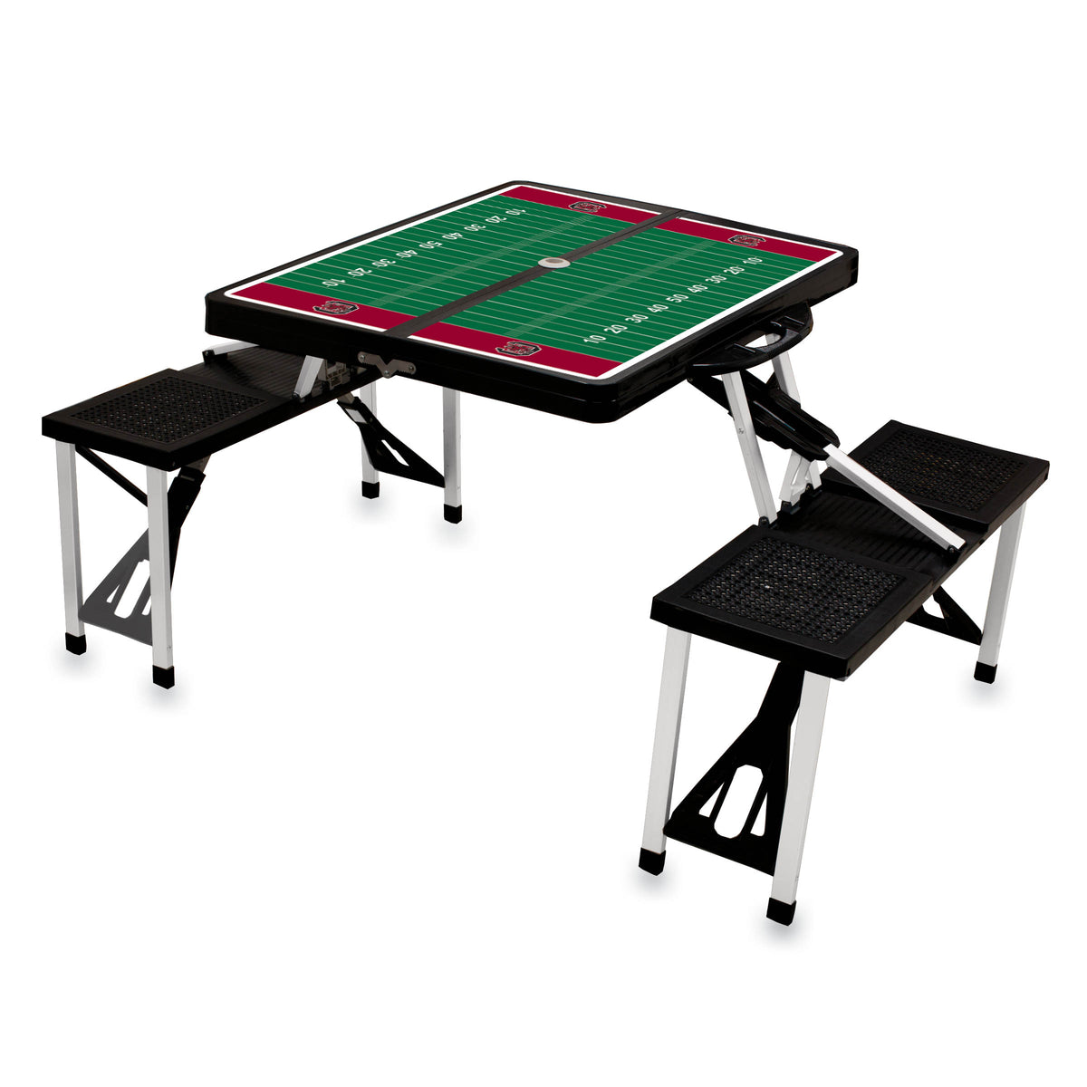 South Carolina Gamecocks Picnic Table Portable Folding Table with Seats