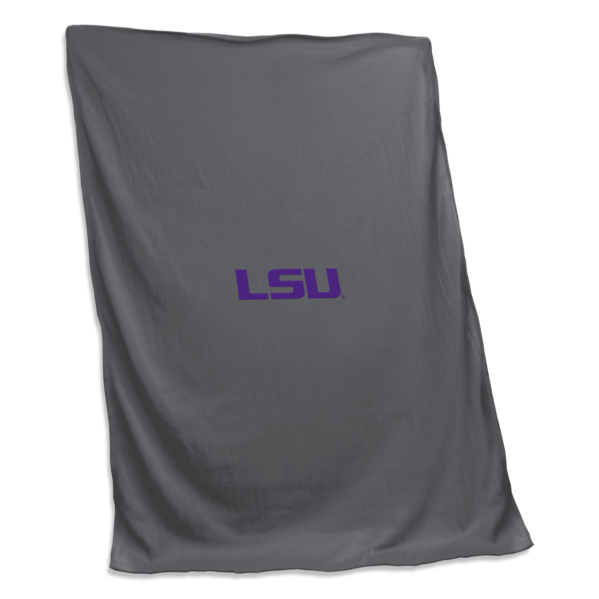 LSU Sweatshirt Charcoal Blanket (Screened) - Logo Brands
