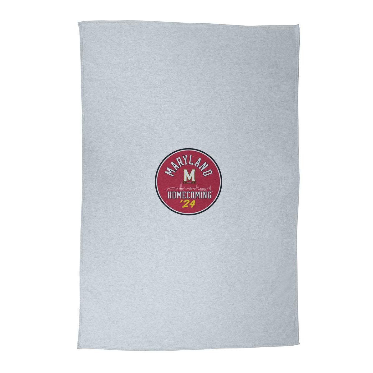 Maryland 2024 Homecoming Athletic Gray Sublimated Sweatshirt Blanket