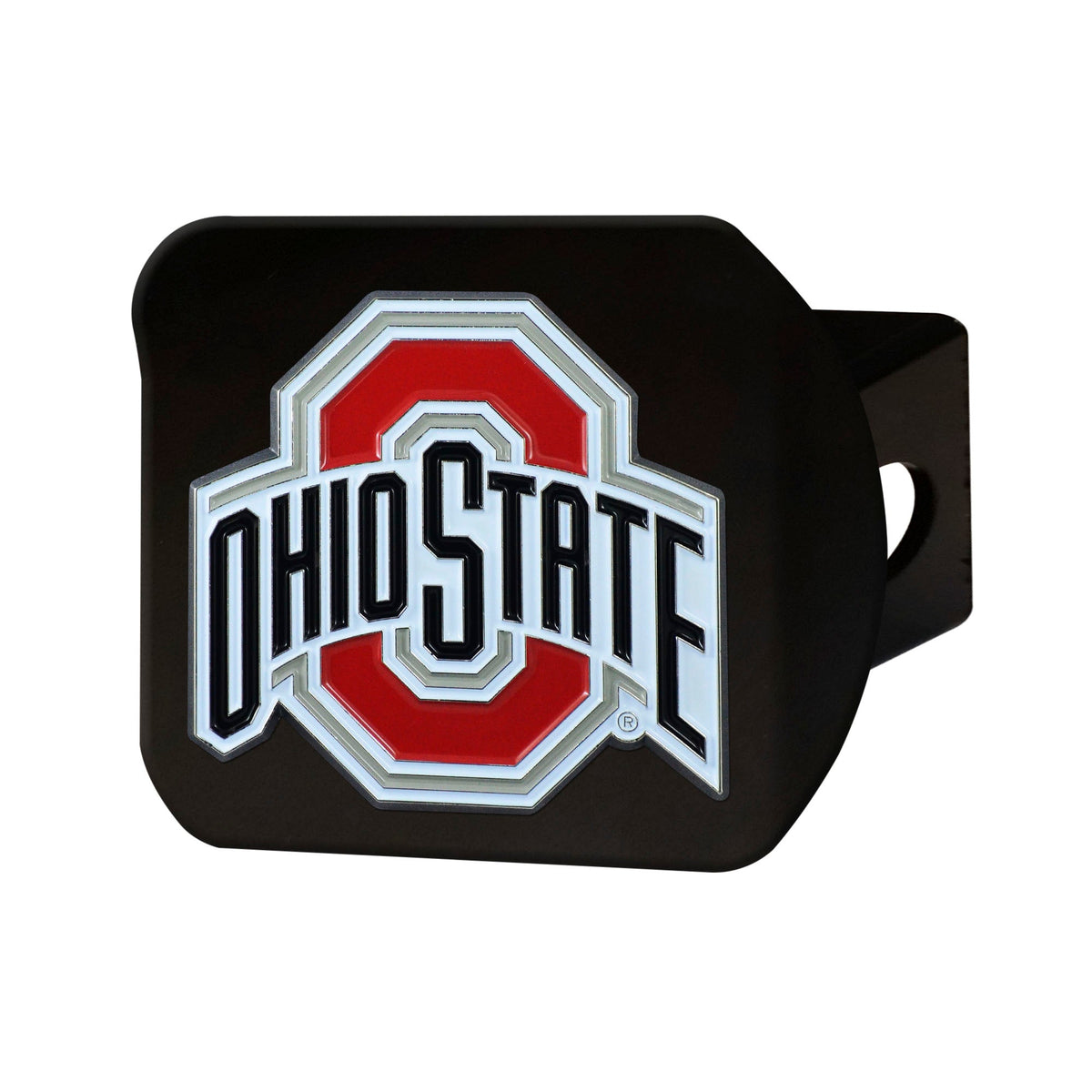 Ohio State University Color on Black Hitch Cover - Logo Brands