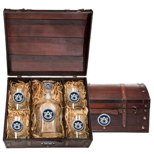 Auburn Tigers Capitol Decanter Chest Set