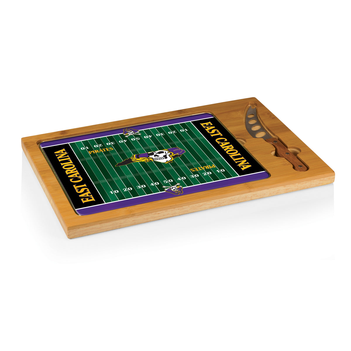 East Carolina Pirates Icon Glass Top Cutting Board & Knife Set