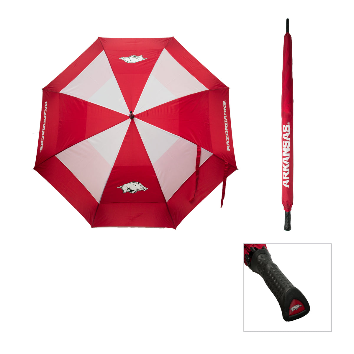 Arkansas Razorbacks Double Canopy Wind Proof Golf Umbrella