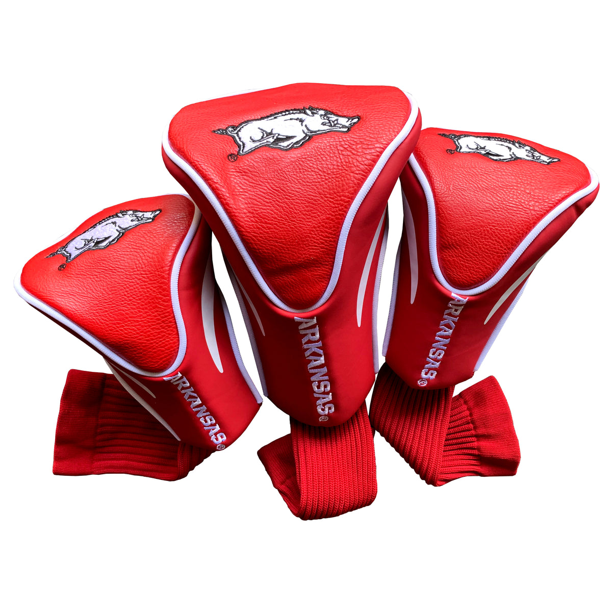 Arkansas Razorbacks 3 Pack Embroidered Contour Golf Headcovers