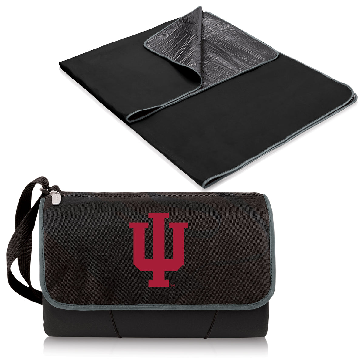 Indiana Hoosiers Outdoor Picnic Blanket and Tote - Black