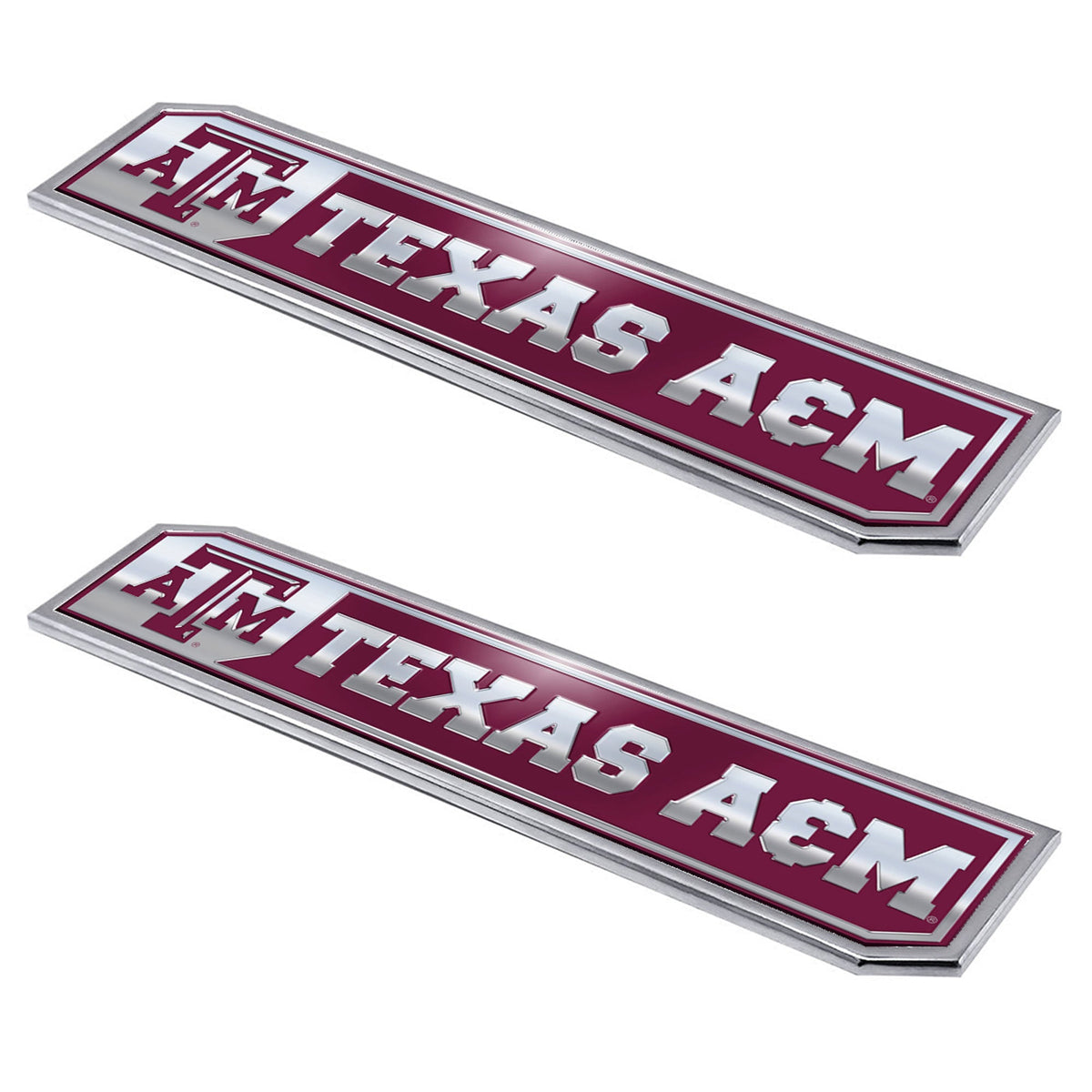 Texas A&M University Embossed Truck Emblem 2-pk