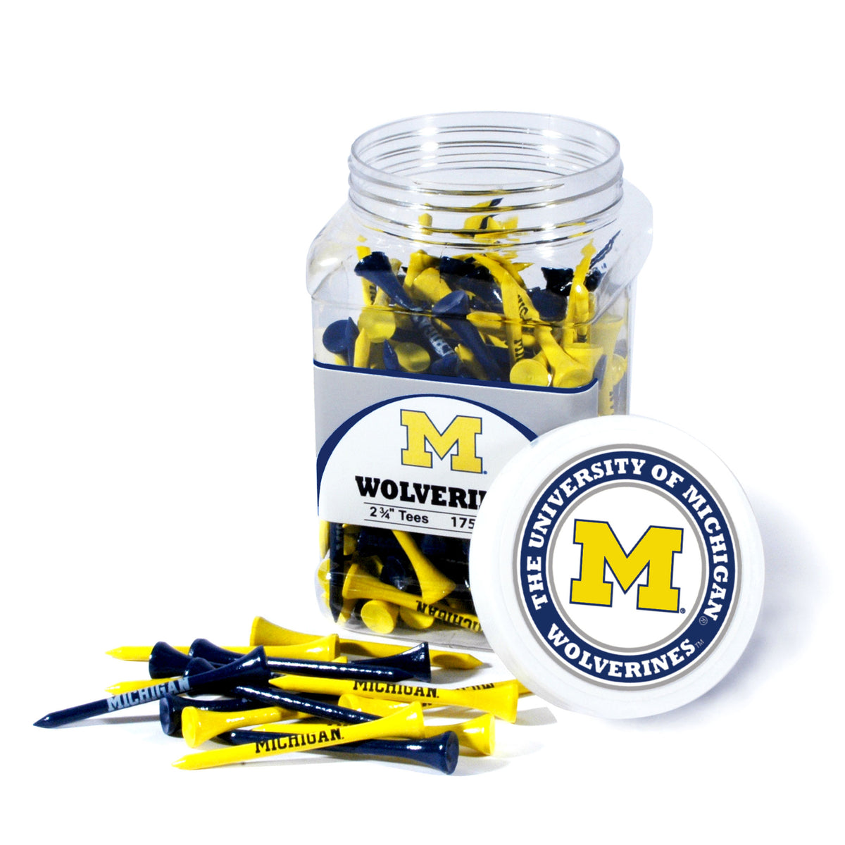 Michigan Wolverines 175 Golf Tee Jar