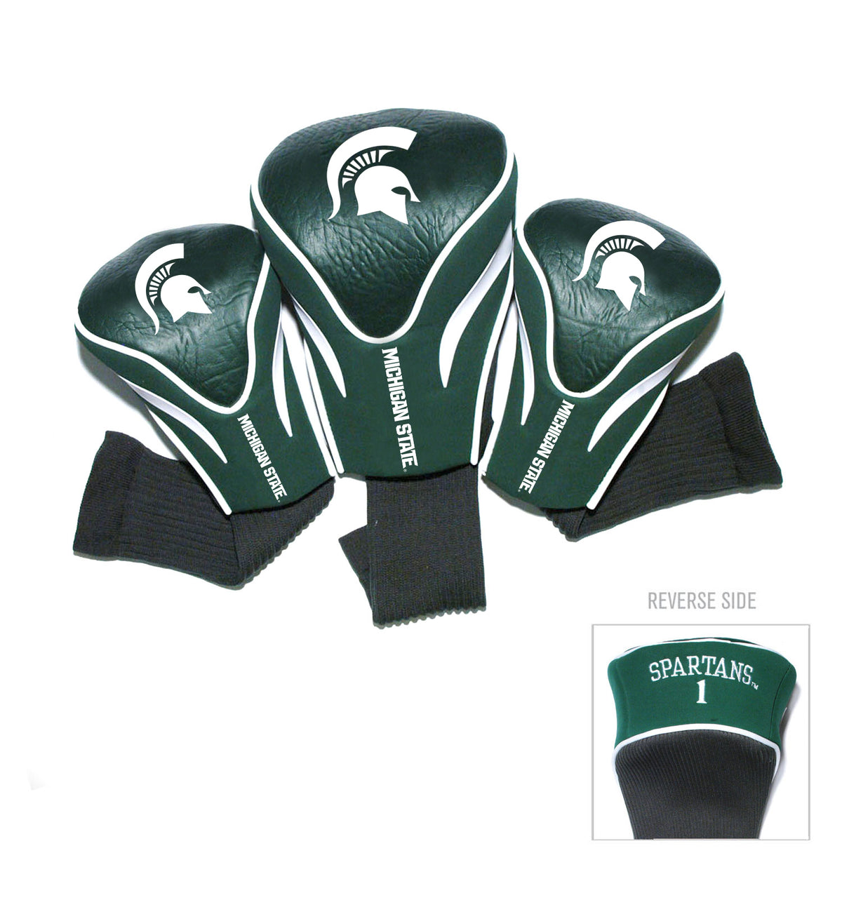 Michigan State Spartans 3 Pack Embroidered Contour Golf Headcovers