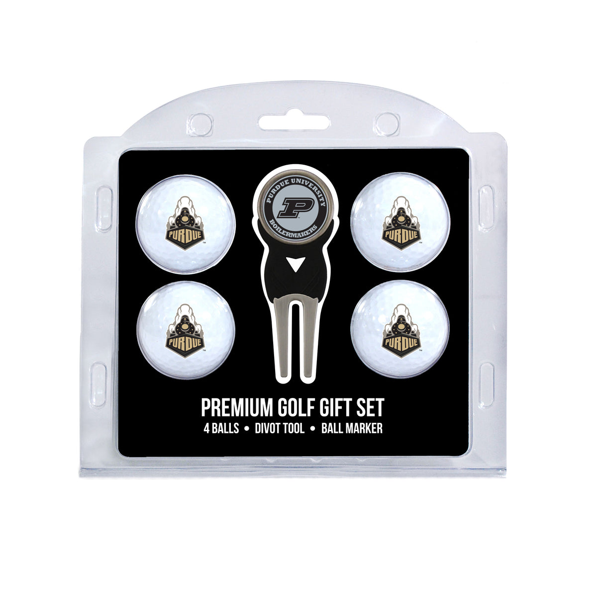 Purdue Boilermakers 4 Golf Balls And Divot Tool Gift Set