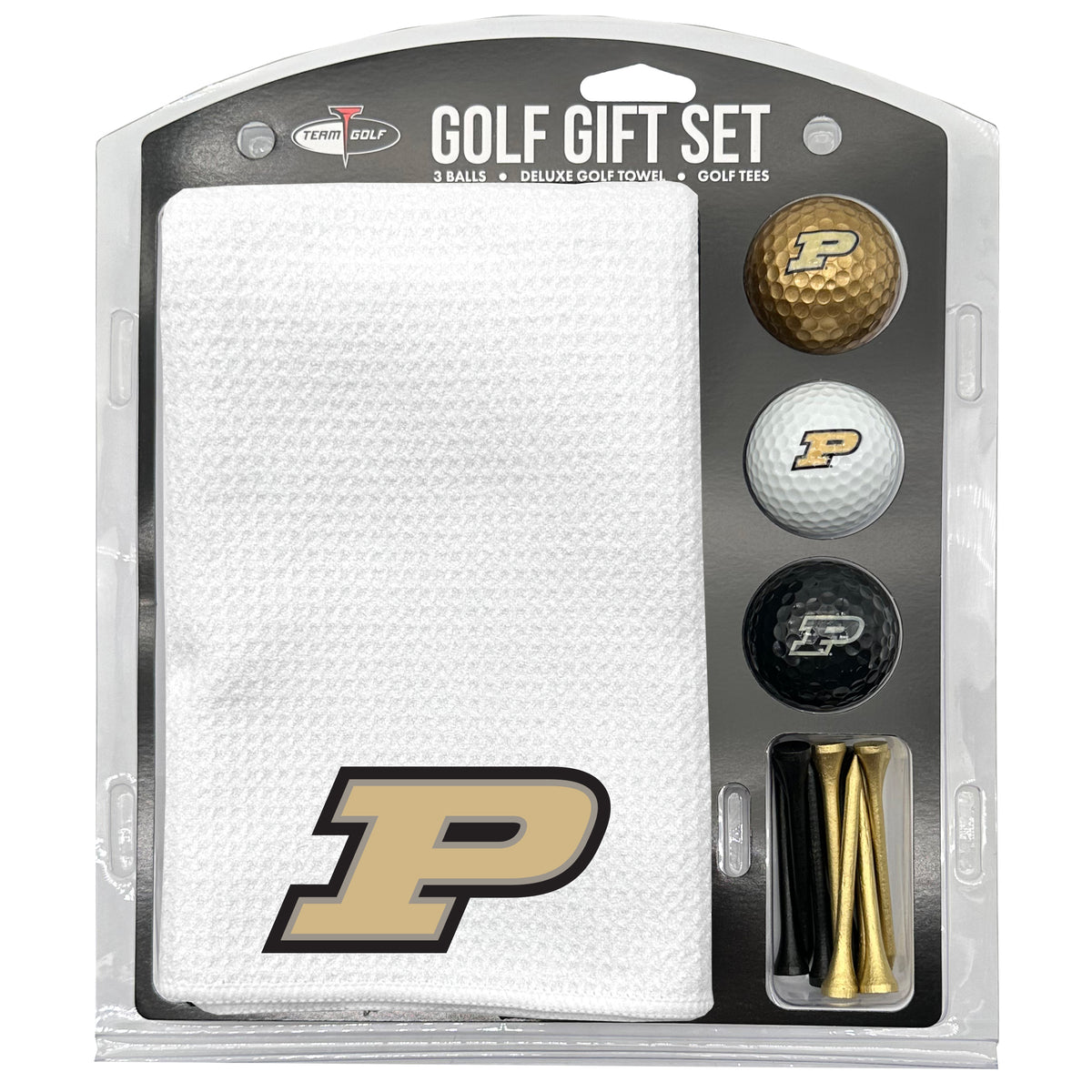 Purdue Boilermakers Microfiber Towel Golf Gift Set - White