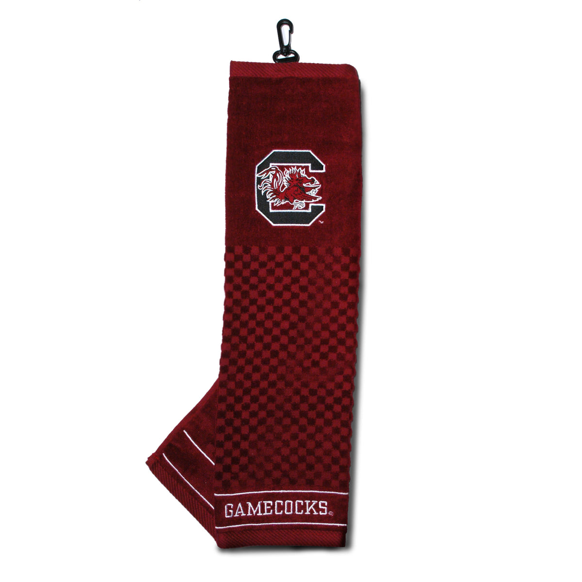 South Carolina Gamecocks Tri-Fold Embroidered Scrubber Golf Towel