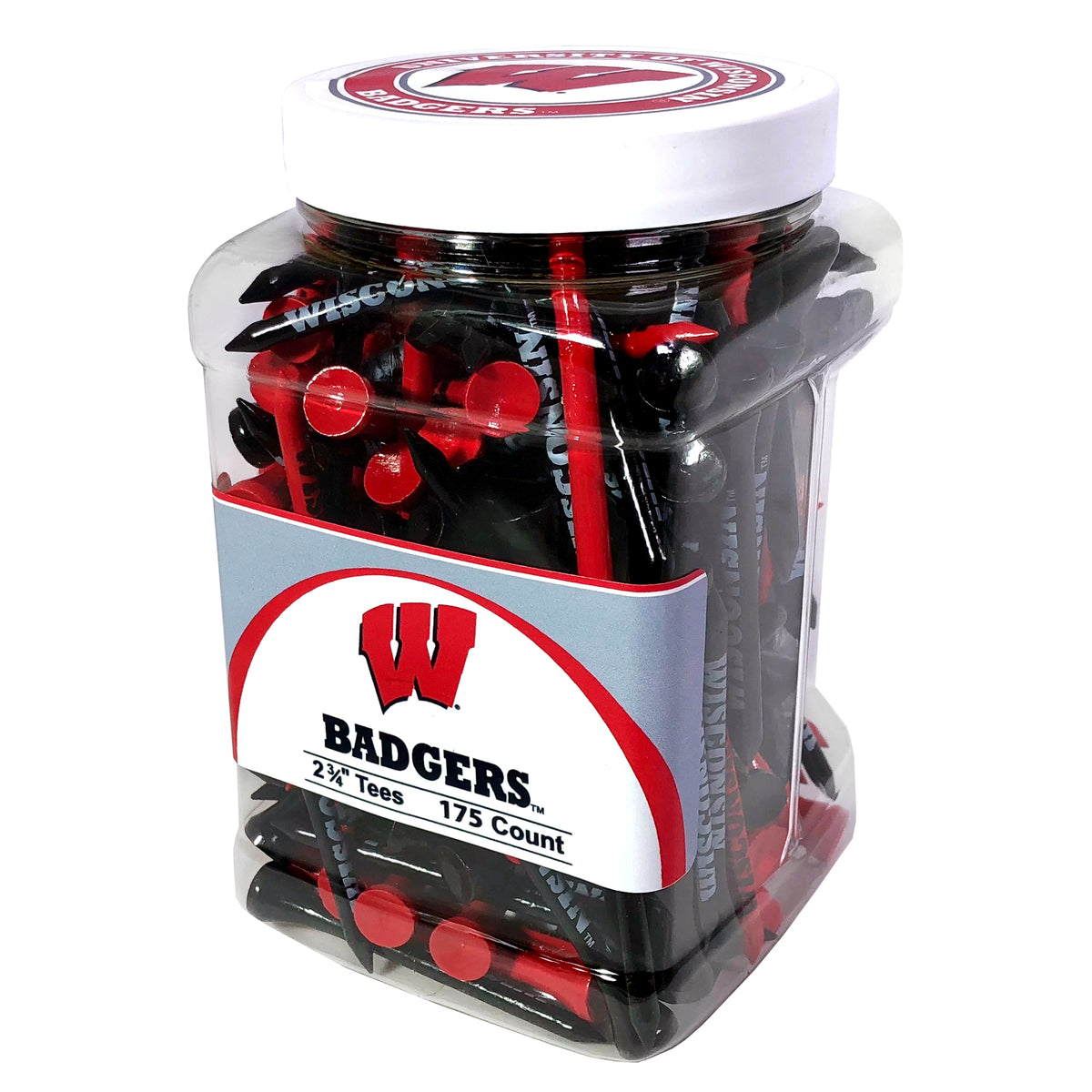 Wisconsin Badgers 175 Golf Tee Jar