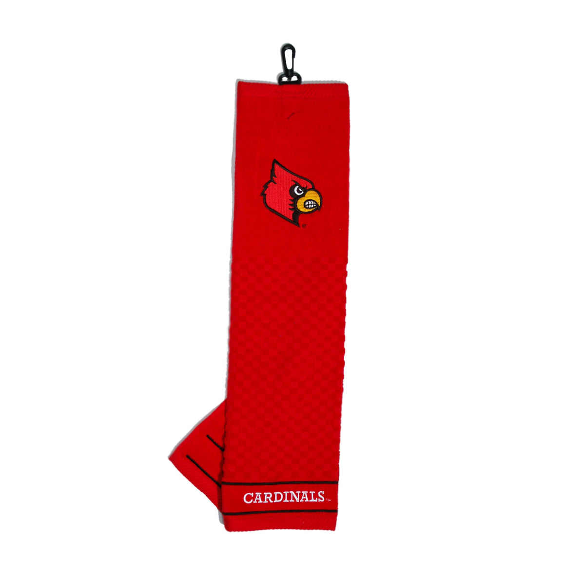 Louisville Cardinals Tri-Fold Embroidered Scrubber Golf Towel