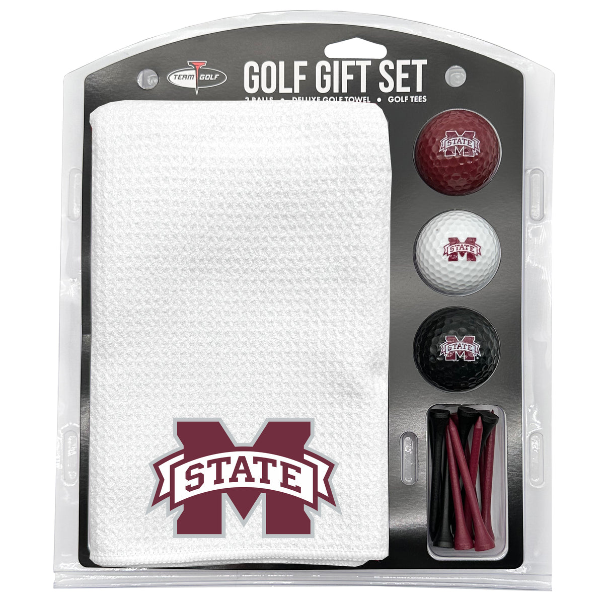 Mississippi State Bulldogs Microfiber Towel Golf Gift Set - White