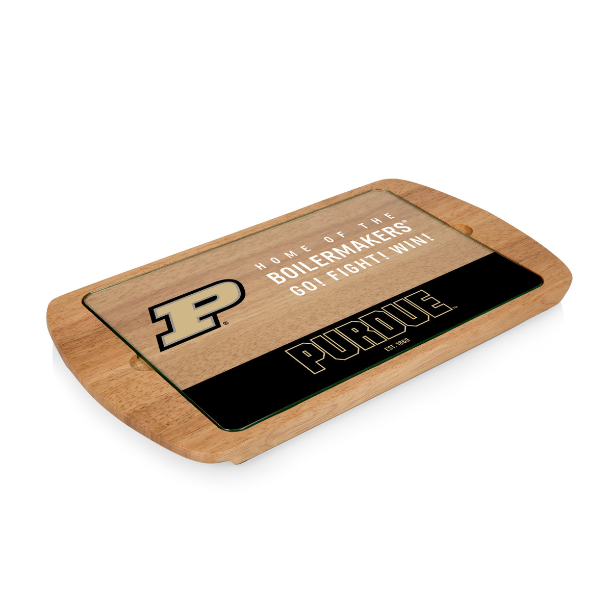 Purdue Boilermakers Billboard Glass Top Serving Tray