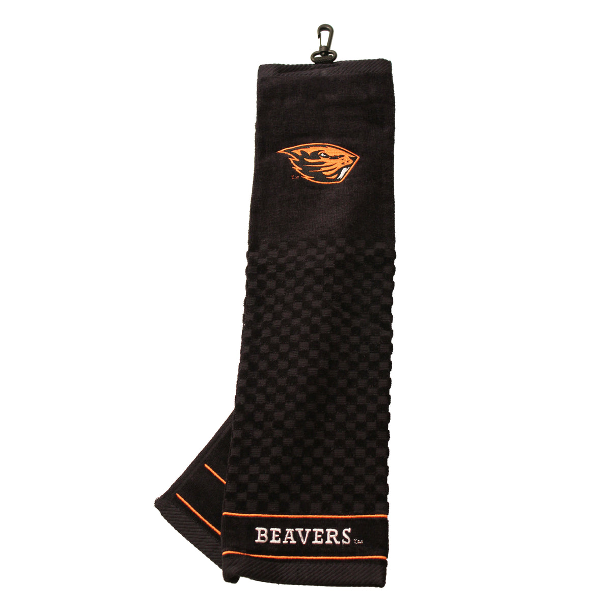 Oregon State Beavers Tri-Fold Embroidered Scrubber Golf Towel