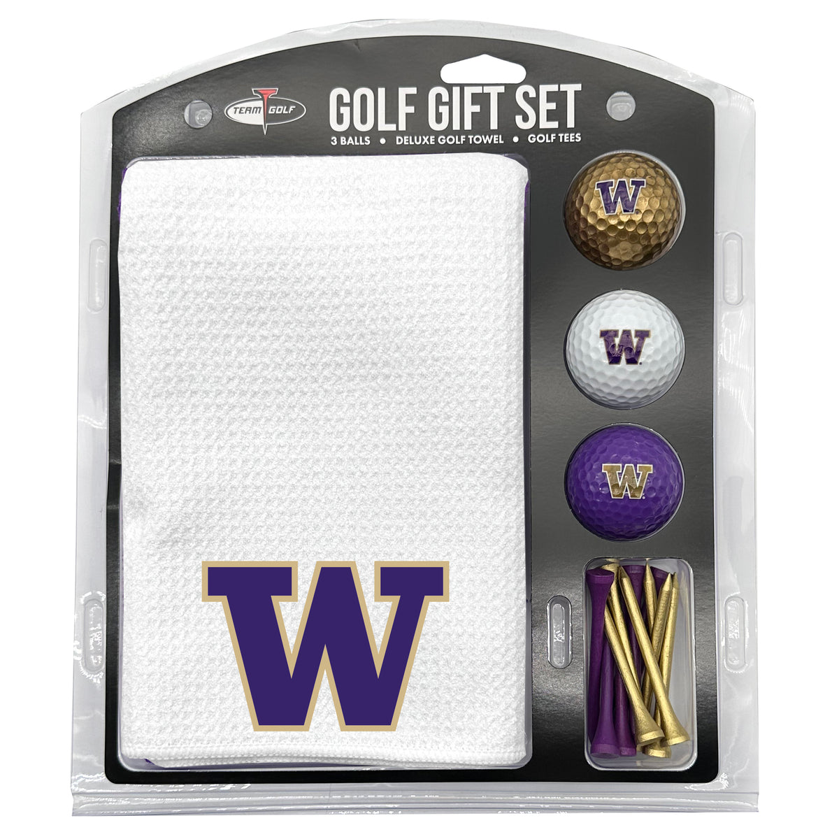 Washington Huskies Microfiber Towel Golf Gift Set - White