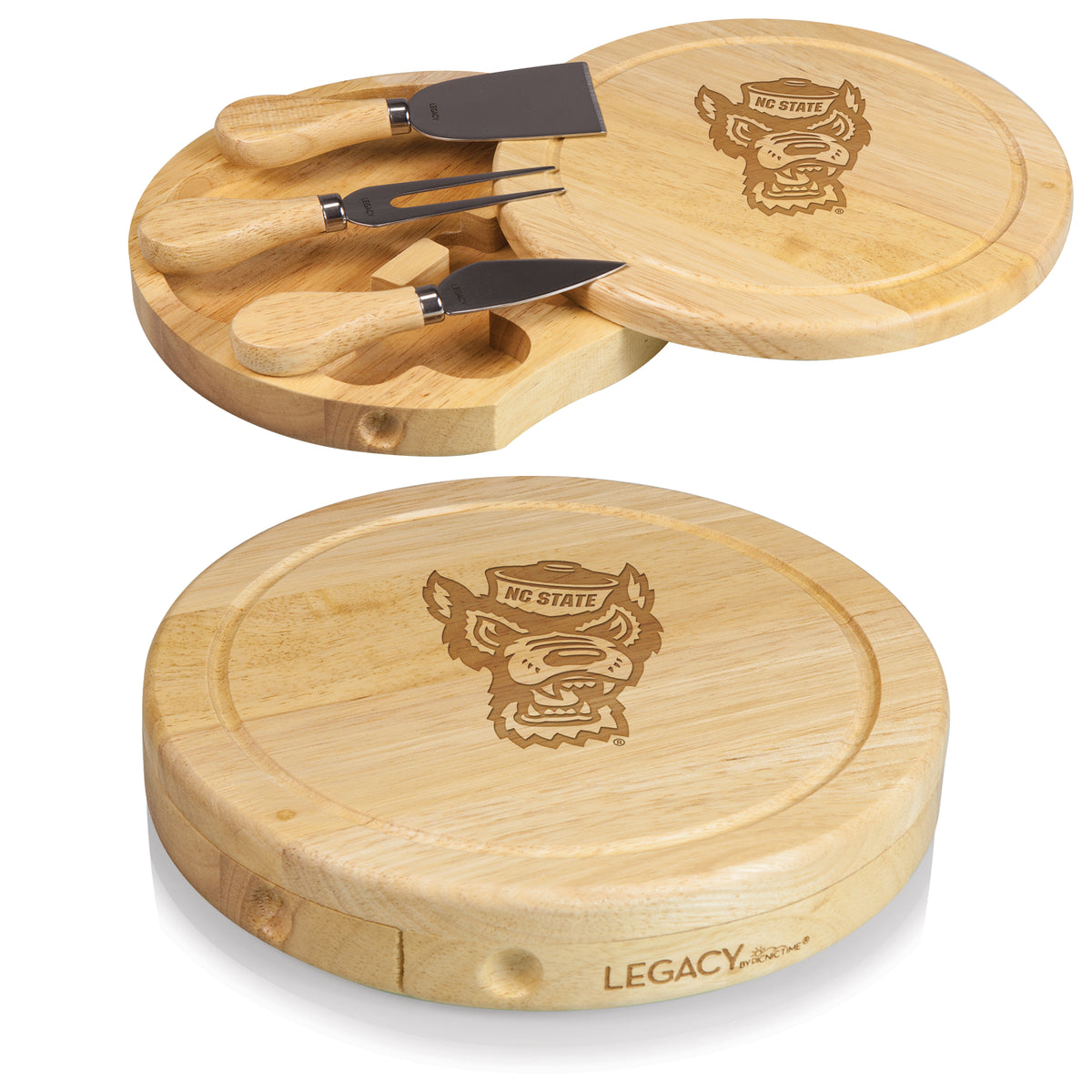 NC State Wolfpack Brie Cheese Cutting Board & Tools Set