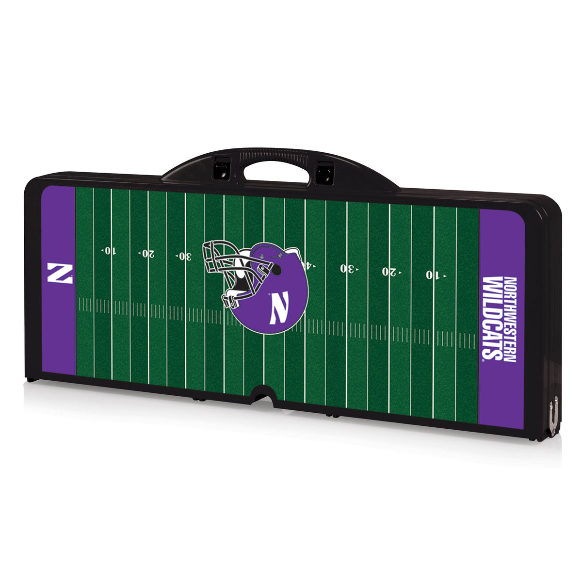 Northwestern Wildcats Picnic Table Portable Folding Table with Seats - Football