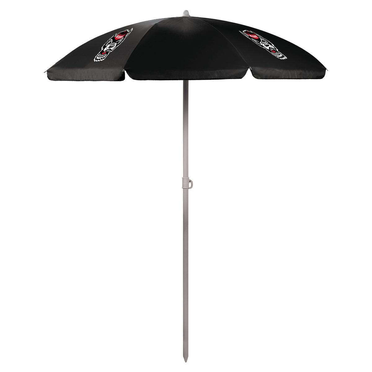 NC State Wolfpack 5.5 Ft. Portable Beach Umbrella - Black