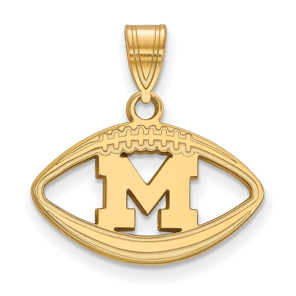 Marquette Golden Eagles Golden Eagles Sterling Silver Gold Plated Extra Small Pendant
