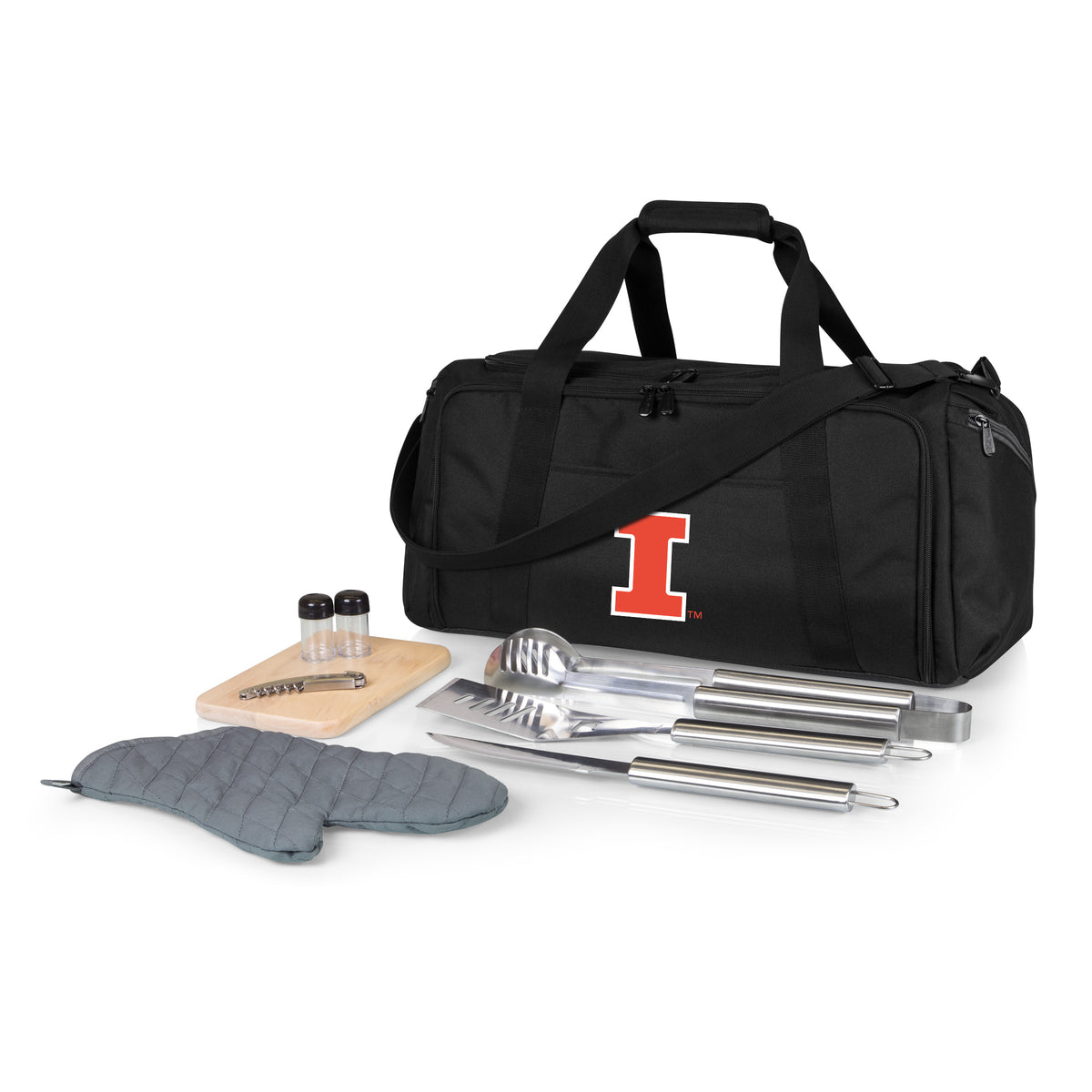 Illinois Fighting Illini BBQ Kit Grill Set & Cooler