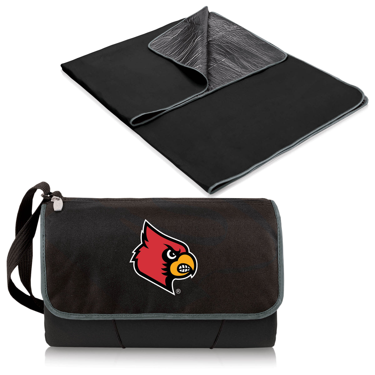 Louisville Cardinals Outdoor Picnic Blanket and Tote - Black