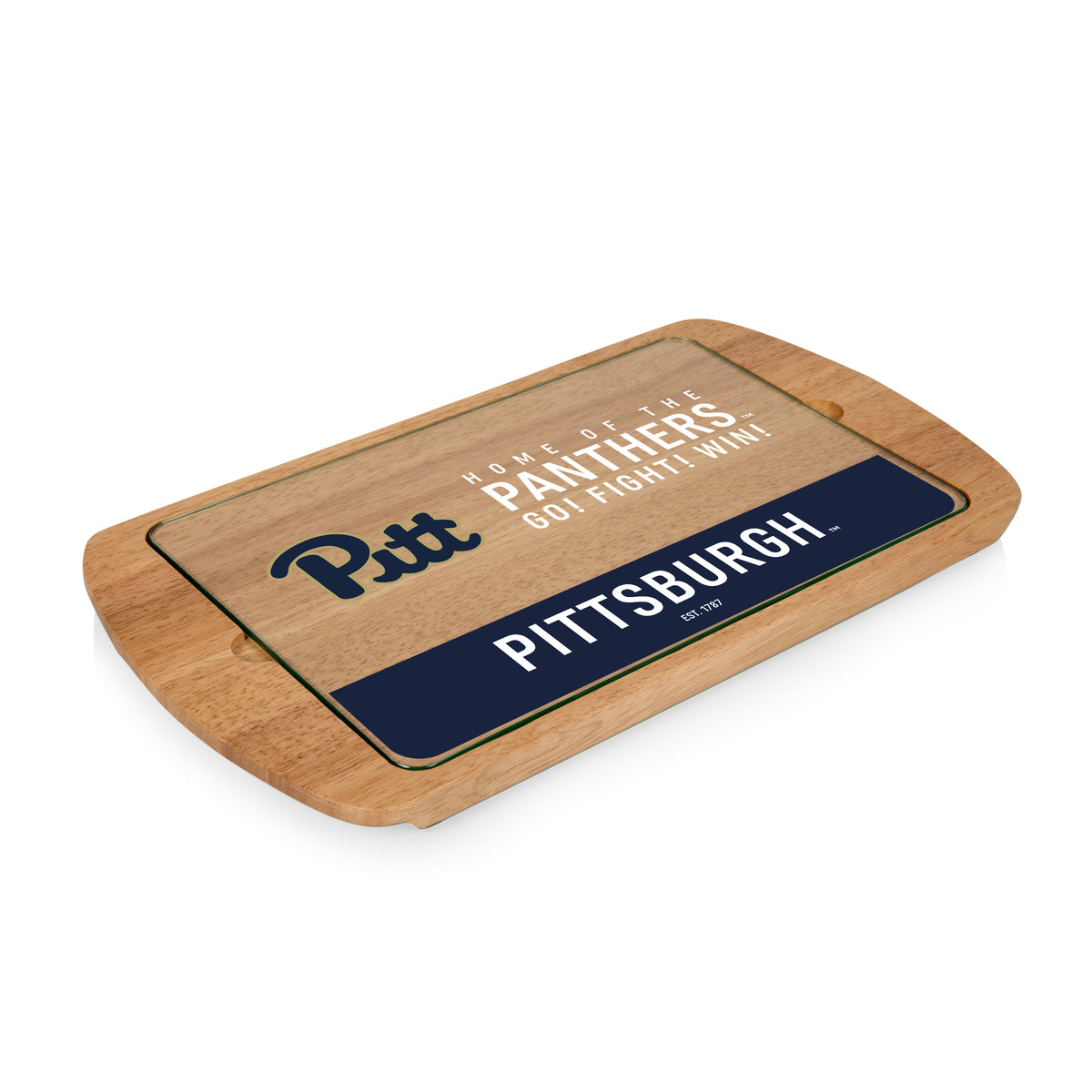 Pittsburgh Panthers Billboard Glass Top Serving Tray