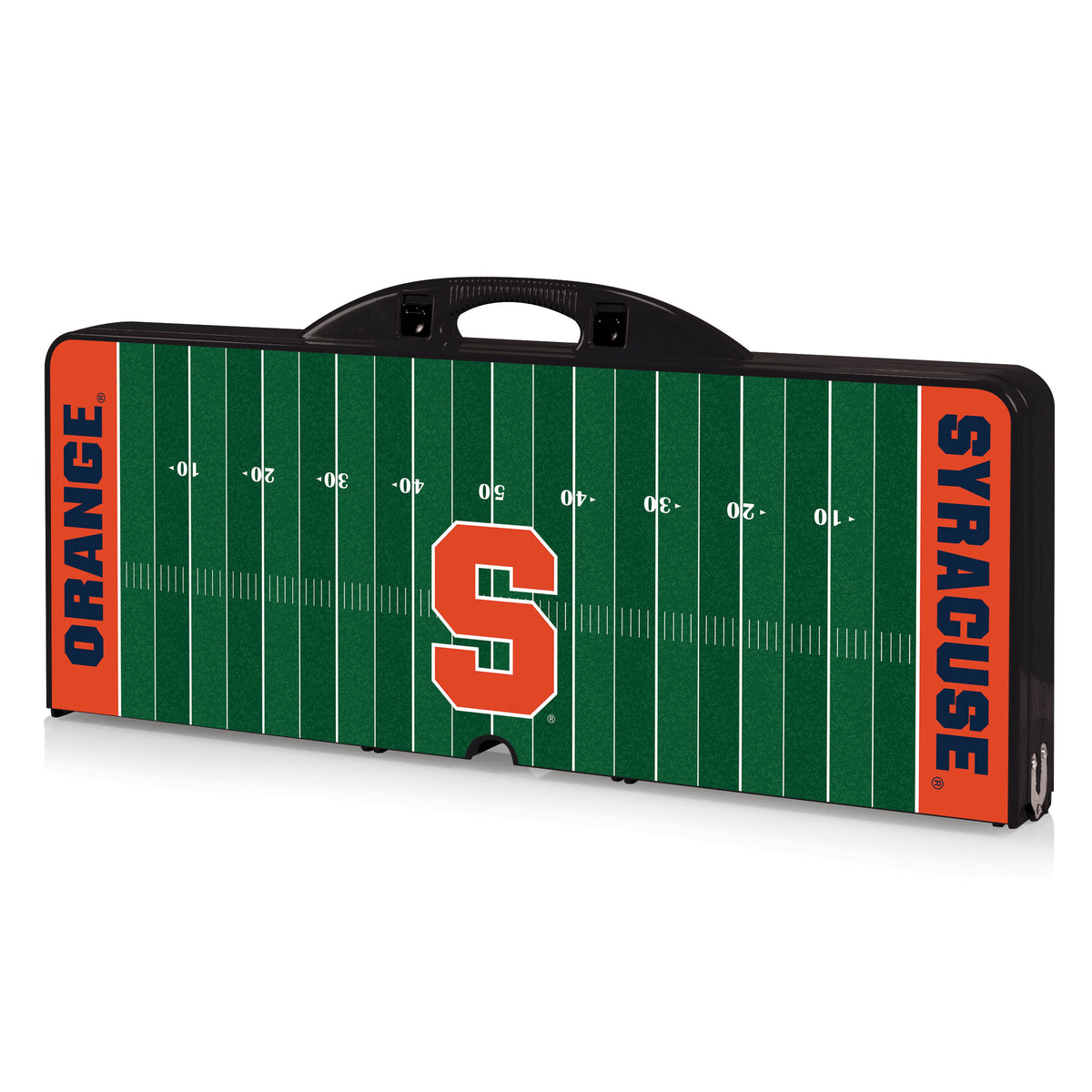 Syracuse Orange Picnic Table Portable Folding Table with Seats - Football