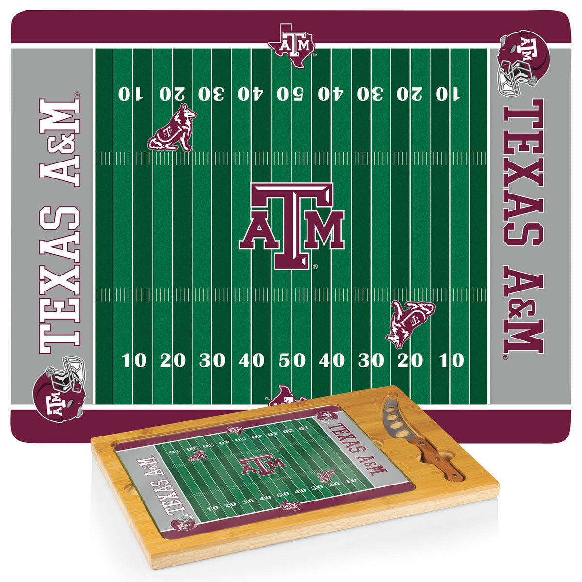 Texas A&M Aggies Icon Cheese Tray