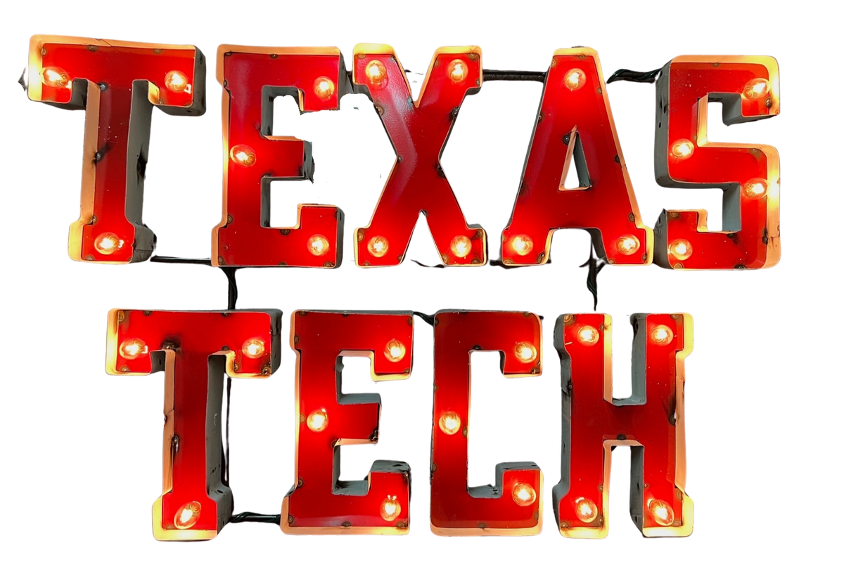 Texas Tech Red Raiders Recycled Metal Wall Decor Illuminated