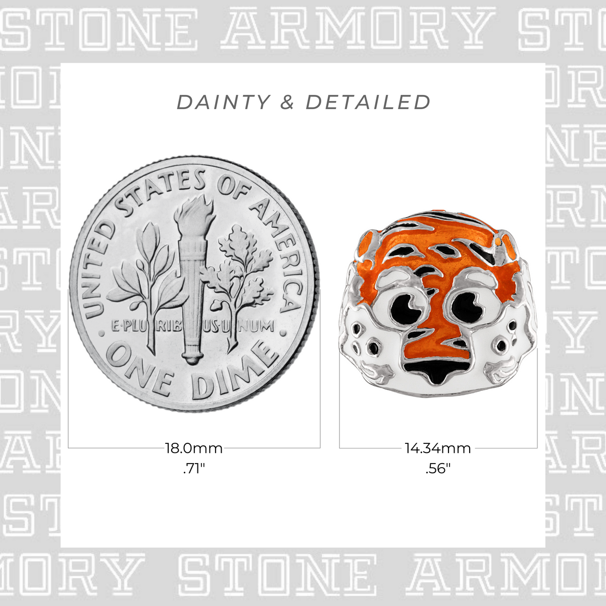 Auburn Tigers Mascot Stud Earrings