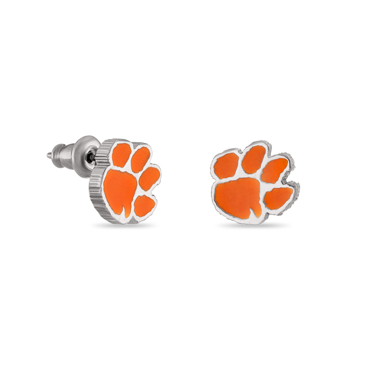 Clemson Tigers Paw Stud Earrings