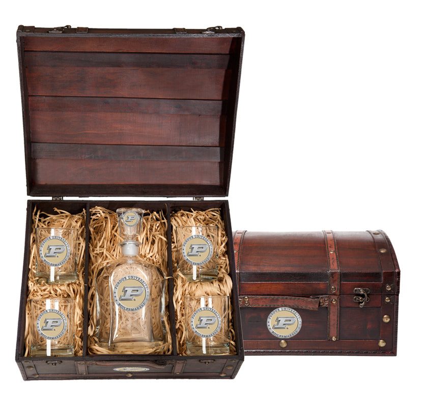Purdue Boilermakers Capitol Decanter Chest Set