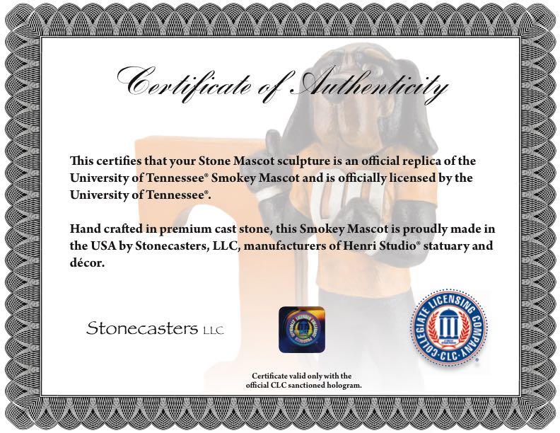 Tennessee Volunteers Mascot Garden Statue