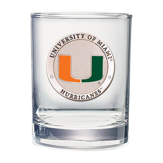 Miami Hurricanes Cocktail Glasses Set of Two