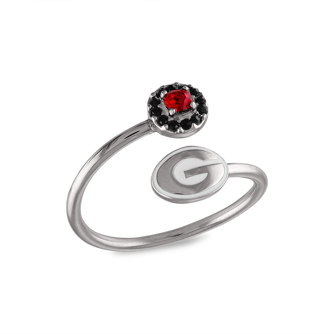 Georgia Bulldogs Stainless Steel Adjustable Ring