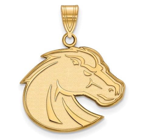 Boise State Broncos 14k White Gold Large Pendant