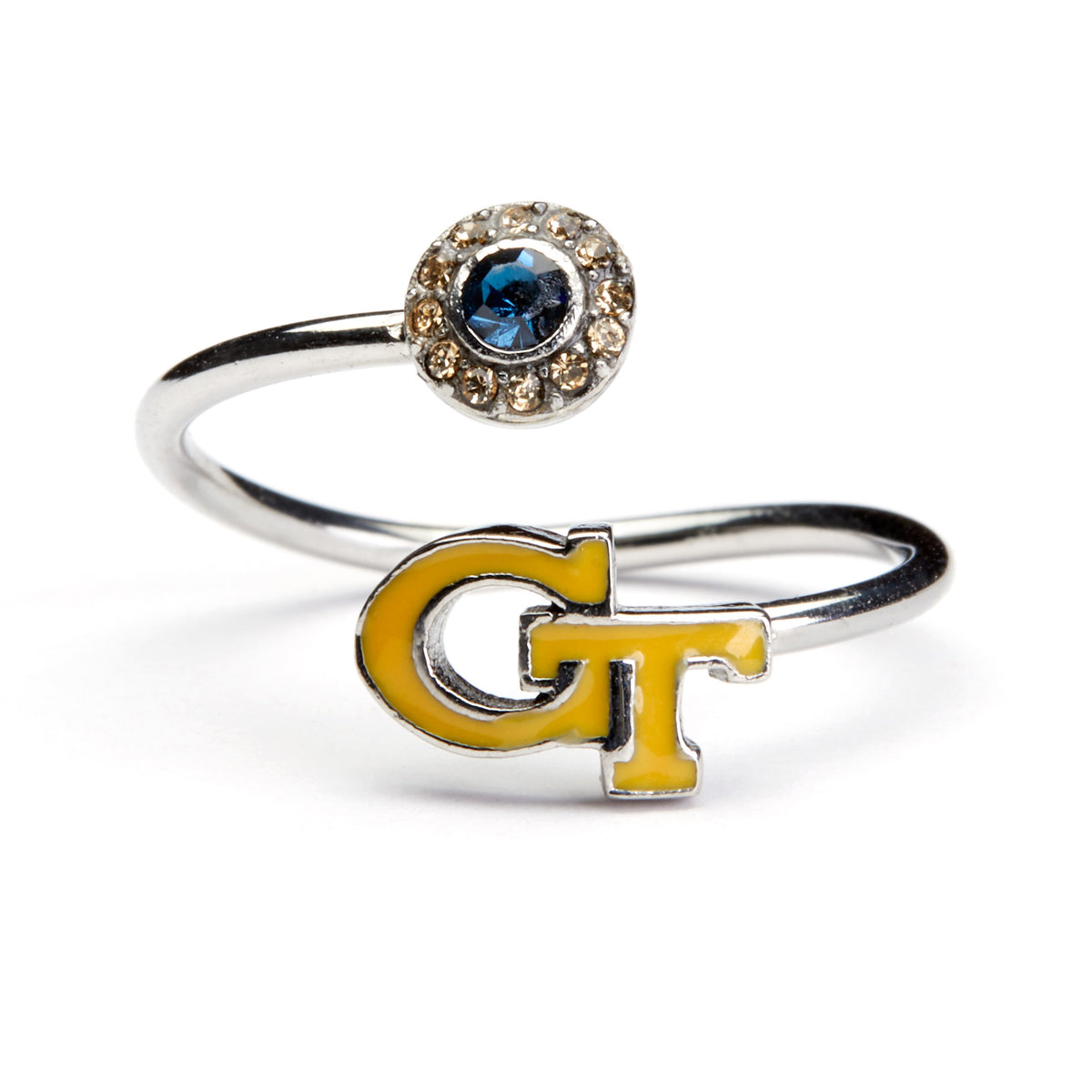 Georgia Tech Yellow Jackets Stainless Steel Adjustable Ring Yellow