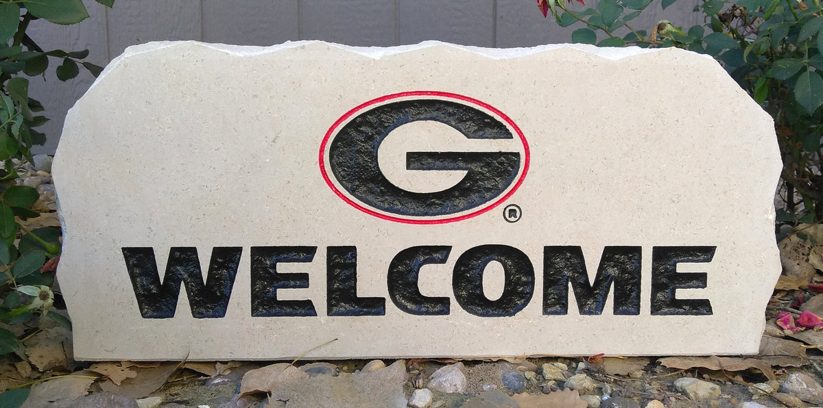 Show your love for the Georgia Bulldogs when you add this Engraved Limestone Decorative Stone to your collection.