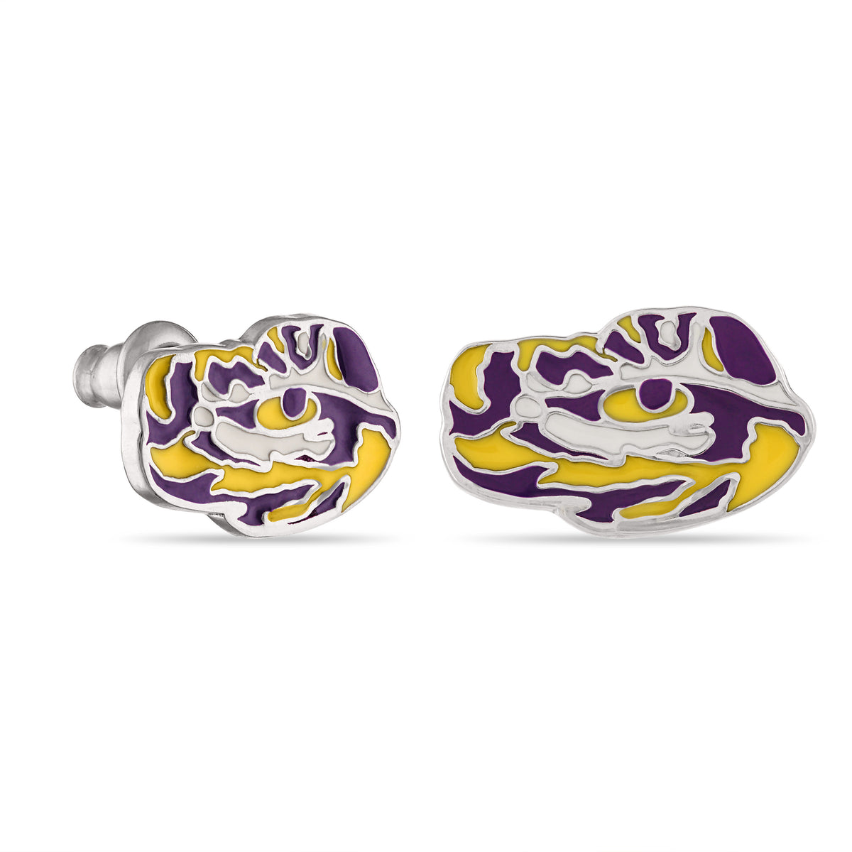 LSU Tigers Mascot Stud Earrings