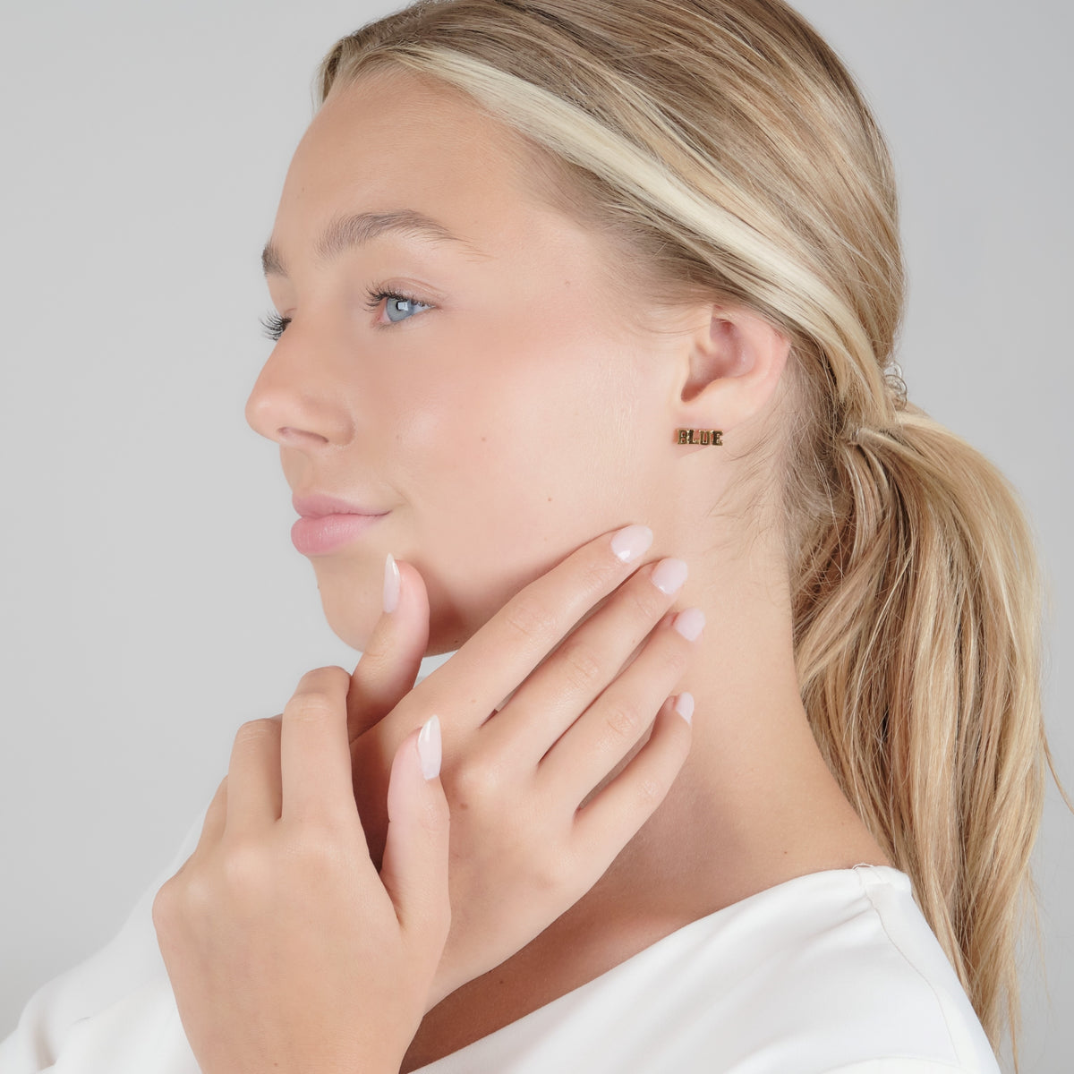 Michigan Wolverines 'GO BLUE' Stud Earrings