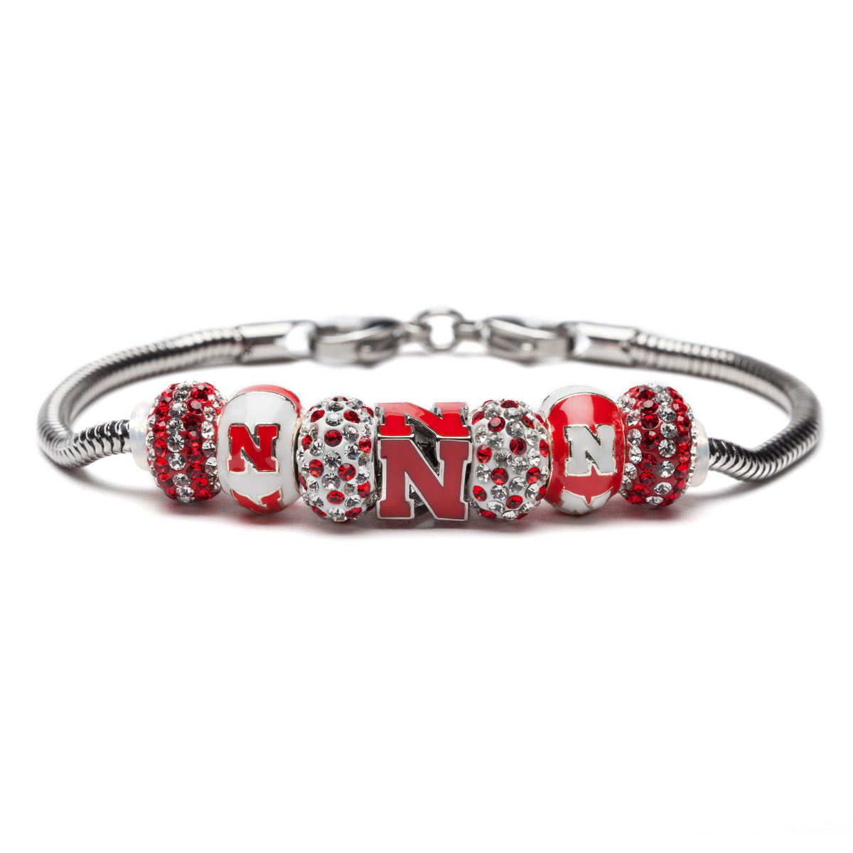Nebraska Huskers Charm Bracelet