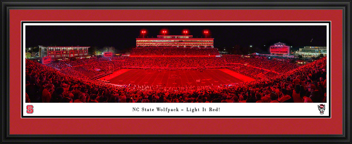 NC State Football "Light It Red" - Deluxe Frame
