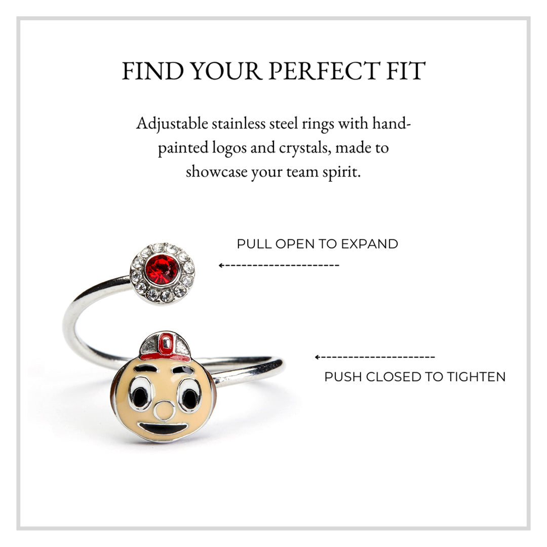 Ohio State Buckeyes Stainless Steel Adjustable Ring