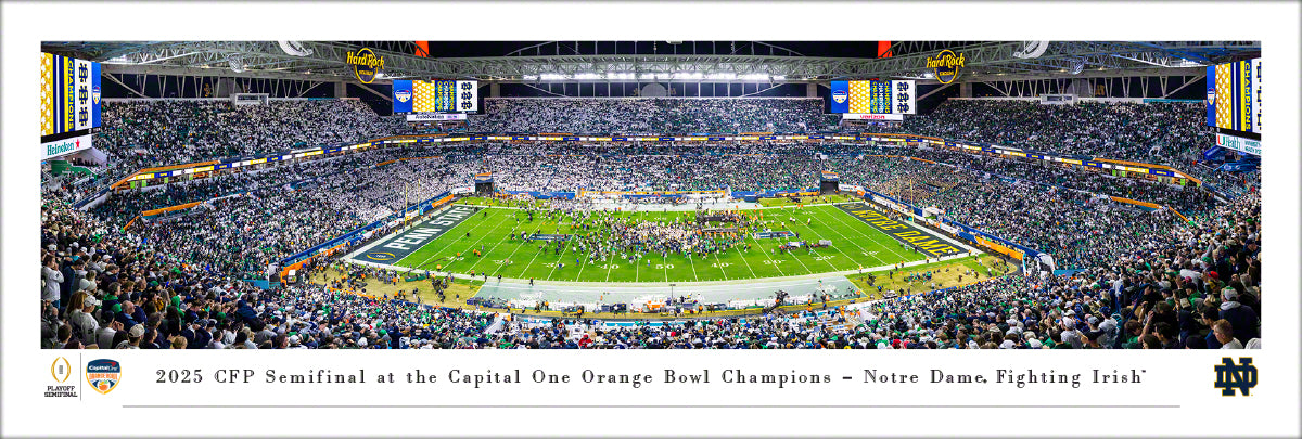 2025 Orange Bowl Champions, Notre Dame - Unframed