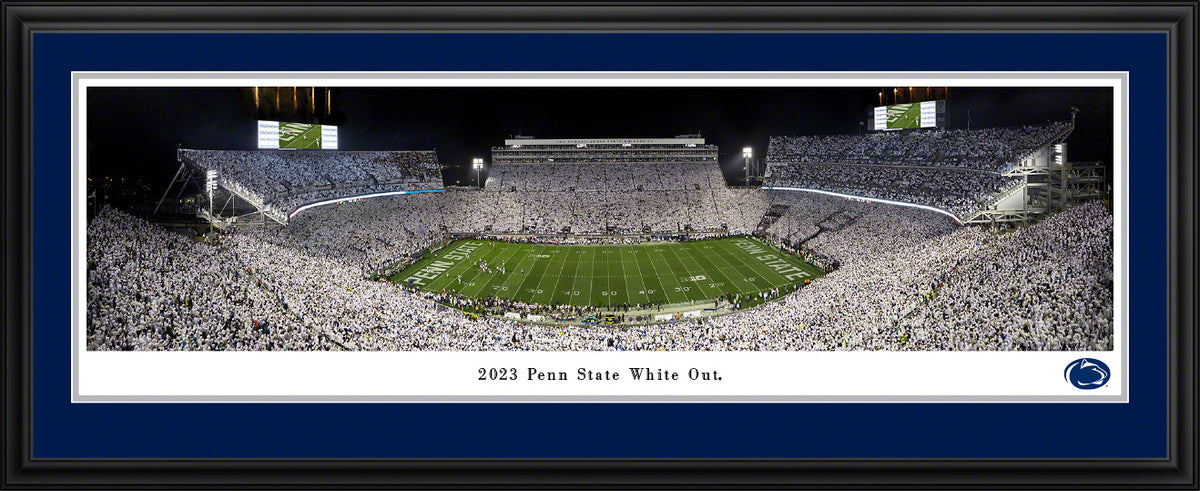 2023 Penn State White Out Football - Deluxe Frame