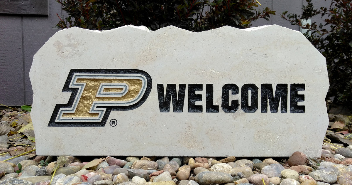 Show your love for the Purdue Boilermakers when you add this Engraved Limestone Decorative Stone to your collection.