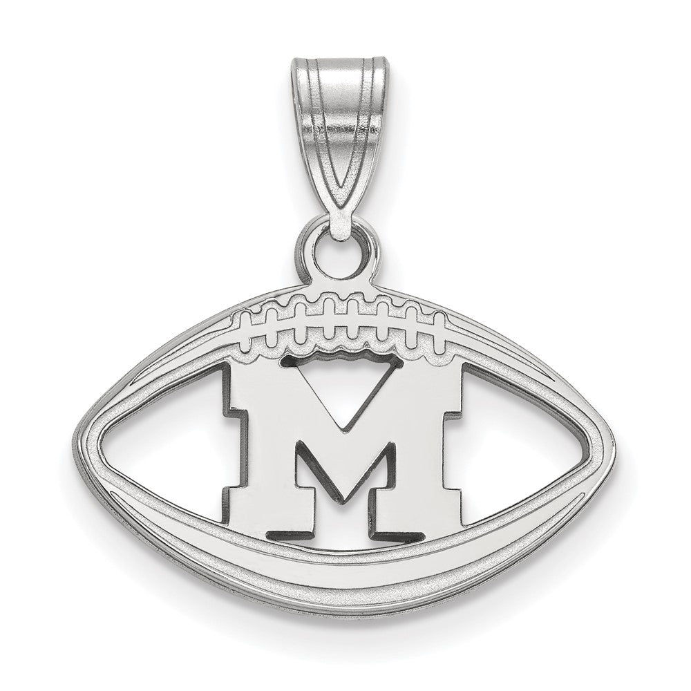 Marquette Golden Eagles Sterling Silver Gold Plated Medium Disc Pendant